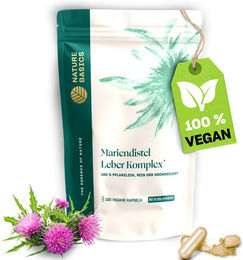 NATURE BASICS Mariendistel Komplex mit Silymarin und Cynarin Vegan Kapseln 120 Stück – Bild 1 von 3