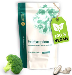 NATURE BASICS Sulforaphan Brokkoli Extrakt Kapseln Vegan 180 Stück – Bild 1 von 3