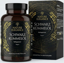 Nature Elegance Schwarzkümmelöl Kapseln vegan ohne Zusatzstoffe 240 Stück – Bild 1 von 3