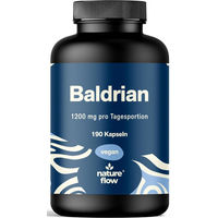 Produktbild von Nature Flow Baldrian hochdosiert vegan und glutenfrei 190 Kapseln