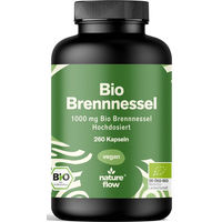 Produktbild von Nature Flow Bio Brennnessel Kapseln vegan und glutenfrei 260 Kapseln