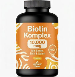 Nature Flow Biotin Zink Selen Kombination Tabletten vegan 400 Stück – Bild 1 von 1