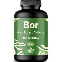 Produktbild von Nature Flow Bor Tabletten vegan ohne Zusatzstoffe 450 Stück