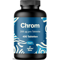 Produktbild von Nature Flow Chrom Picolinat Hochdosiert Vegan ohne Zusatzstoffe 400 Tabletten