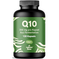 Produktbild von Nature Flow Coenzym Q10 Ubiquinon Kapseln hochdosiert 200 mg vegan 120 Kapseln