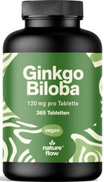 Nature Flow Ginkgo Biloba Tabletten 400 mg vegan 120 Stück – Bild 1 von 1
