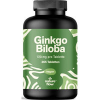 Produktbild von Nature Flow Ginkgo Biloba Tabletten 400 mg vegan 120 Stück
