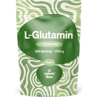 Produktbild von Nature Flow L-Glutamin Pulver vegan und zuckerfrei