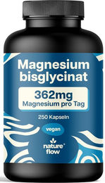Nature Flow Magnesium Bisglycinat 362 mg vegan 250 Kapseln – Bild 1 von 1