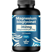 Produktbild von Nature Flow Magnesium Bisglycinat 362 mg vegan 250 Kapseln
