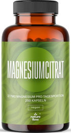 Nature Flow Magnesiumcitrat 377 mg pro Tagesportion vegan ohne Zusatzstoffe 250 Kapseln – Bild 1 von 1