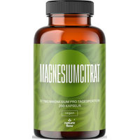 Produktbild von Nature Flow Magnesiumcitrat 377 mg pro Tagesportion vegan ohne Zusatzstoffe 250 Kapseln