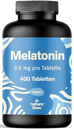 Nature Flow Melatonin Tabletten vegan glutenfrei laktosefrei 400 Stück – Bild 1 von 5