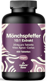 Nature Flow Mönchspfeffer hochdosiert 20 mg Tabletten vegan ohne Zusatzstoffe 400 Stück – Bild 1 von 6