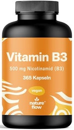 Nature Flow Niacin Kapseln Vegan ohne Zusatzstoffe 365 Stück – Bild 1 von 5