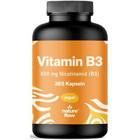 Produktbild von Nature Flow Niacin Kapseln Vegan ohne Zusatzstoffe 365 Stück