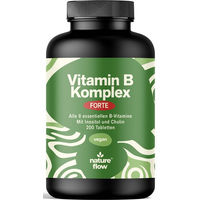Produktbild von Nature Flow Vitamin B Komplex Forte Tabletten vegan ohne Zusatzstoffe