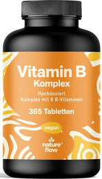 Nature Flow Vitamin B Komplex Hochdosiert Vegan ohne Zusatzstoffe 365 Tabletten – Bild 1 von 1