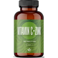 Produktbild von Nature Flow Vitamin C und Zink hochdosiert vegan 180 Tabletten