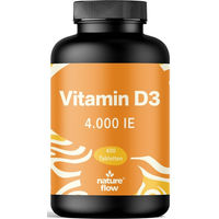 Produktbild von Nature Flow Vitamin D3 Tabletten 4000 IE vegetarisch