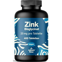Produktbild von Nature Flow Zink Bisglycinat Hochdosiert 25 mg Tabletten 400 Stück Vegan
