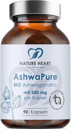 Nature Heart AshwaPure BIO KSM66 Ashwagandha Kapseln Bio – Bild 1 von 1