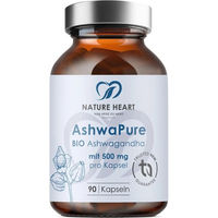 Produktbild von Nature Heart AshwaPure BIO KSM66 Ashwagandha Kapseln Bio