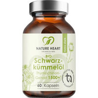 Produktbild von Nature Heart BIO Schwarzkümmelöl Kapseln ohne Zusatzstoffe
