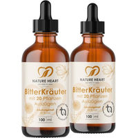 Produktbild von Nature Heart BitterKräuter Bitterstoffe Tropfen mit Kräuter-Komplex vegan und ohne Zusatzstoffe