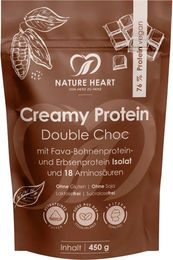 Nature Heart Creamy Protein Double Choc Mehrkomponenten Protein Pulver Schokolade vegan zuckerfrei 450 g – Bild 1 von 1