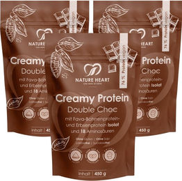 Nature Heart Creamy Protein Double Choc Mehrkomponenten Protein Pulver Schokolade vegan zuckerfrei laktosefrei – Bild 1 von 1