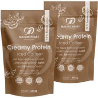 Produktbild von Nature Heart Creamy Protein Iced Coffee Mehrkomponenten Protein Pulver glutenfrei laktosefrei 900 g