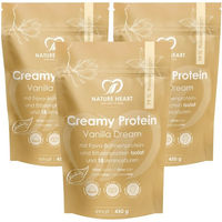 Produktbild von Nature Heart Creamy Protein Mehrkomponenten Protein Pulver Vanille Vegan Glutenfrei Laktosefrei