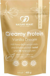 Nature Heart Creamy Protein Mehrkomponenten Protein Pulver Vanille Vegan Glutenfrei Laktosefrei 450 g – Bild 1 von 1