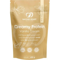 Produktbild von Nature Heart Creamy Protein Mehrkomponenten Protein Pulver Vanille Vegan Glutenfrei Laktosefrei 450 g