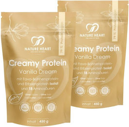 Nature Heart Creamy Protein Vanilla Dream Mehrkomponenten Protein Pulver Vegan Glutenfrei Laktosefrei – Bild 1 von 1