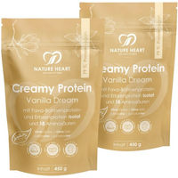 Produktbild von Nature Heart Creamy Protein Vanilla Dream Mehrkomponenten Protein Pulver Vegan Glutenfrei Laktosefrei