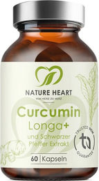 Nature Heart Curcumin Longa+ Vegan Kapseln mit standardisiertem Extrakt 60 Stück – Bild 1 von 1