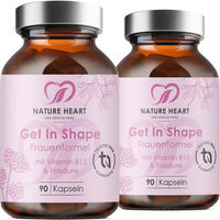Produktbild von Nature Heart Get In Shape Frauenformel B-Komplex mit Vitamin B12 und Folsäure Kapseln 180 Stück