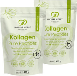 Nature Heart Kollagen Pure Peptides Rind Pulver ohne Zusatzstoffe 900 g – Bild 1 von 1