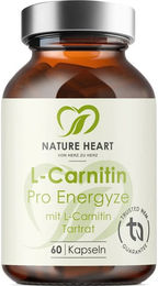 Nature Heart L-Carnitin Pro Energy vegan Kapseln ohne Zusatzstoffe 60 Stück – Bild 1 von 1