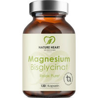 Produktbild von Nature Heart Magnesium Bisglycinat Kapseln vegan laktosefrei 120 Stück