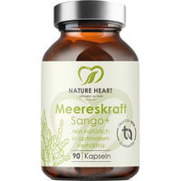 Produktbild von Nature Heart Meereskraft Sango+ Algenkalk Kapseln vegan ohne Zusatzstoffe