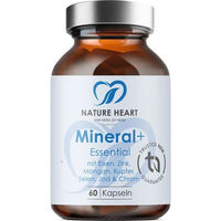 Produktbild von Nature Heart Mineral+ Essential Mineralstoff-Komplex Kapseln ohne Zusatzstoffe 60 Stück