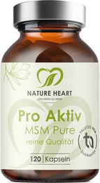 Nature Heart MSM Pure Pro Aktiv Kapseln vegan glutenfrei laktosefrei ohne Zusatzstoffe – Bild 1 von 1