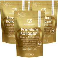 Produktbild von Nature Heart Premium Kollagen Pulver aus Rind Typ I und Typ III ohne Zusatzstoffe