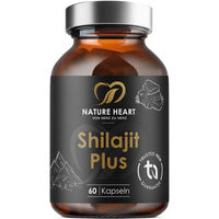 Produktbild von Nature Heart Shilajit Kapseln vegan laktosefrei ohne Zusatzstoffe für Erwachsene 60 Stück