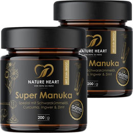 Nature Heart Super Manuka Honig MGO 514+ mit Schwarzkümmelöl ohne Zusatzstoffe – Bild 1 von 6