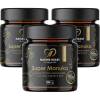 Produktbild von Nature Heart Super Manuka Honig MGO 514+ mit Schwarzkümmelöl ohne Zusatzstoffe
