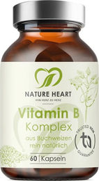 Nature Heart Vitamin B Komplex Kapseln vegan vegetarisch ohne Zusatzstoffe – Bild 1 von 1